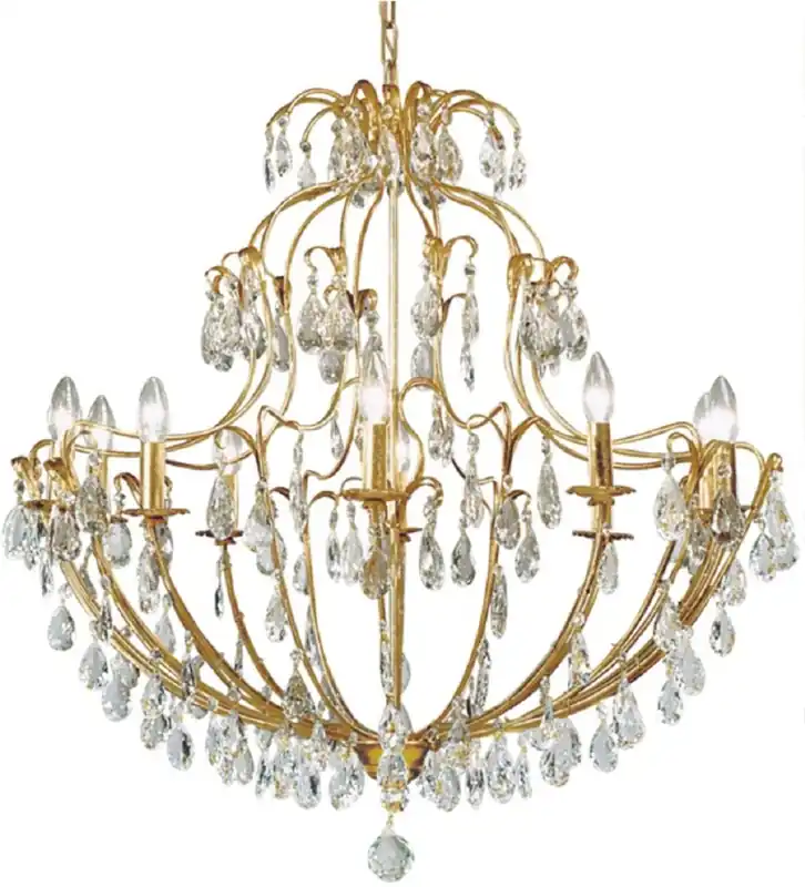 Zertifiziert Casa Padrino luxury baroque crystal chandelier gold Ø 85 x H. 85 cm - Magnificent Hotel & Restaurant Chandelier