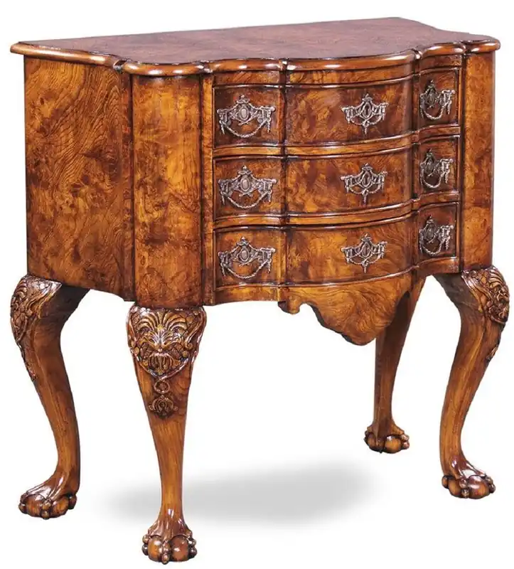 Nur Für Kurze Zeit Casa Padrino luxury baroque bedside table brown - Solid wood chest of drawers - Handmade bedside table with 3 drawers - Baroque bedroom furniture