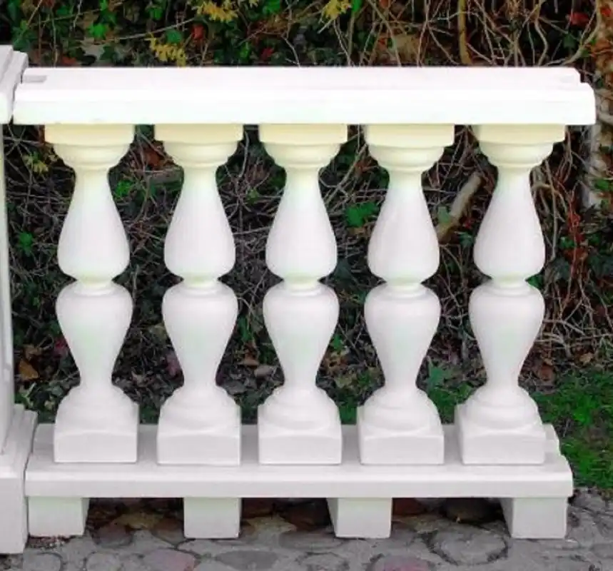 Preisreduziert Casa Padrino Art Nouveau balustrade white 100 x 25 x H. 84 cm - Solid stone railings made of the finest concrete - Garden & Terrace Balustrades