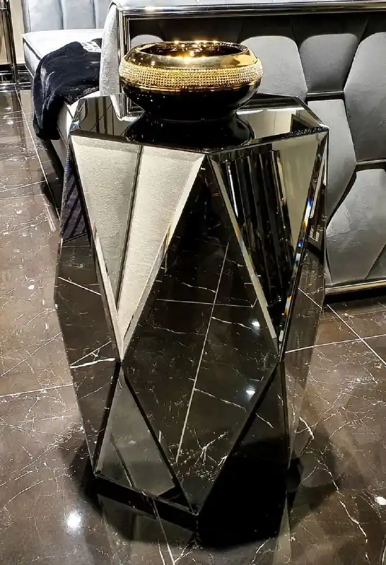 Casa Padrino luxury side table 35 x 35 x H. 50 cm - Mirrored side table - Mirrored luxury living room furniture Schnäppchen