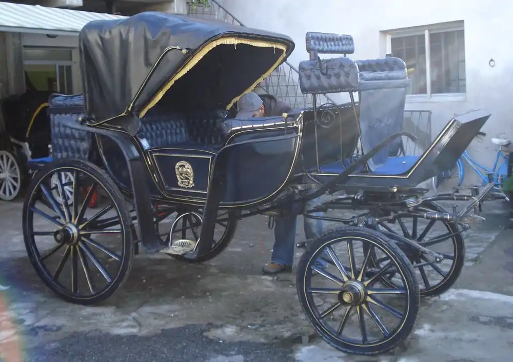 Casa Padrino baroque horse drawn carriage blue / gold - Magnificent carriage in baroque style - Noble & Magnificent Ausverkauf