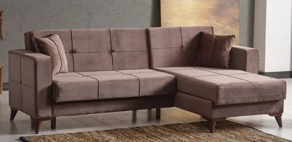 Casa Padrino luxury sofa bed dark brown 243 x 150 x H. 83 cm - Modern living room sofa with 2 pillows - Living room furniture Zertifiziert