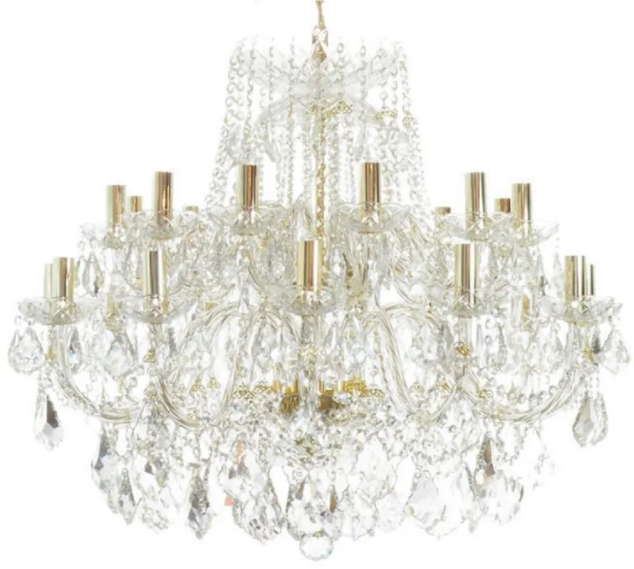 Günstig Casa Padrino luxury baroque crystal chandelier gold Ø 90 x H. 70 cm - Magnificent chandelier with fine crystal glass - Noble & Magnificent