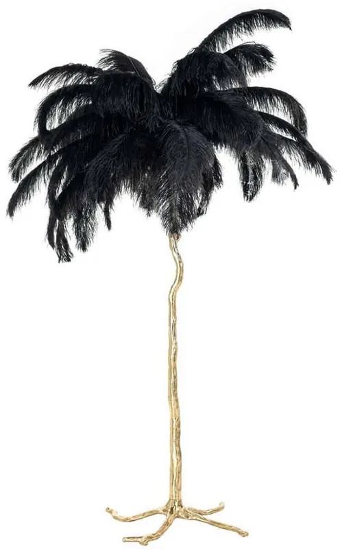 Casa Padrino luxury floor lamp palm tree black / gold 110 x 110 x H. 175 cm - Modern floor lamp in palm tree design - Luxury lights - Luxury quality Neue Kollektion