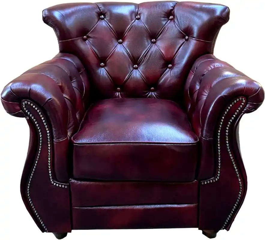Meistverkauft Casa Padrino Luxury Chesterfield Real Leather Armchair Bordeaux Red Brown - Real Leather Furniture Leather Armchair - Real Leather