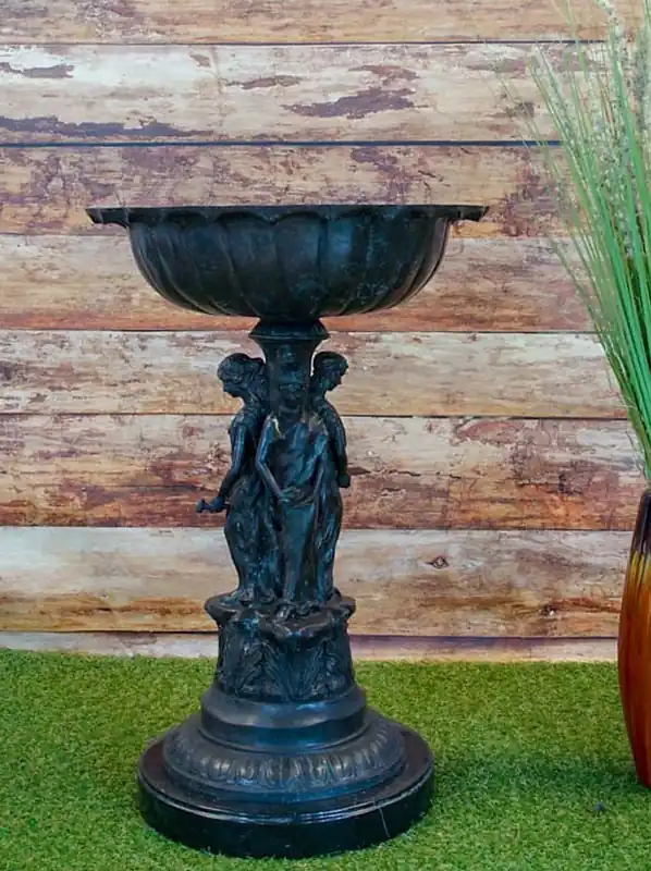 Sofort Bestellen Casa Padrino baroque bird bath women bronze H 58 x 41 x 41 cm - luxury bird bath