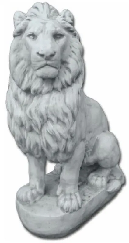 Casa Padrino luxury fiberglass decorative figure lion looks to the left gray 100 x 50 x H. 140 cm - Weatherproof Decoration Sculpture - Living Room Decoration - Garden Decoration Animal Figure Günstig