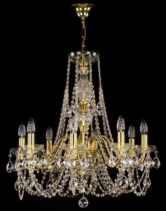 Casa Padrino luxury baroque chandelier gold Ø 63 x H. 64 cm - Magnificent chandelier with Bohemian crystal glass - Noble & Magnificent Meistverkauft