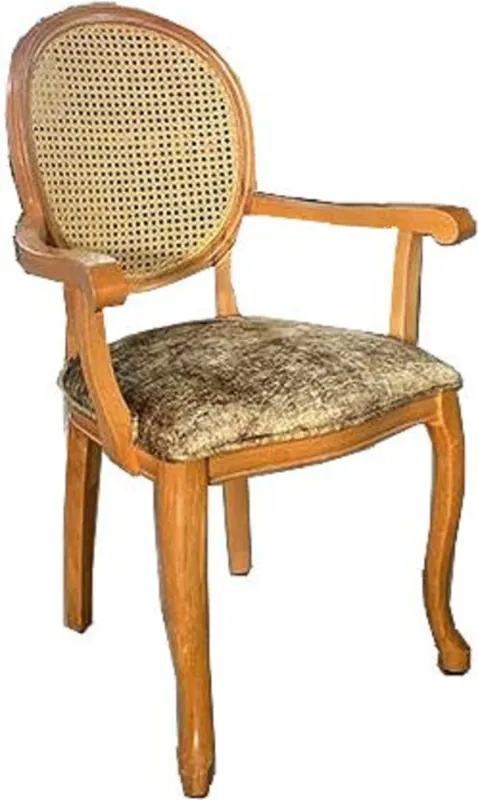 Casa Padrino baroque dining chair khaki / natural - Handmade antique style chair with armrests - Dining room furniture in baroque style Sofort Bestellen