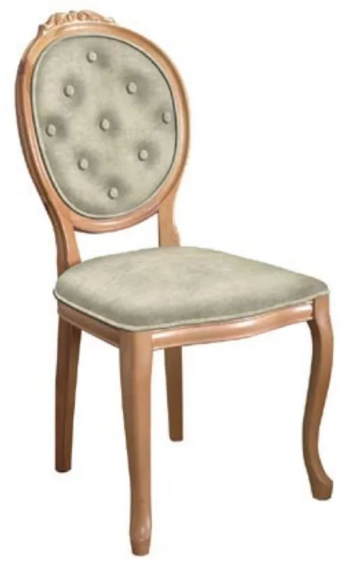 Casa Padrino baroque dining chair gray / natural - Handmade antique style chair - Dining room furniture in baroque style Preis Gesenkt