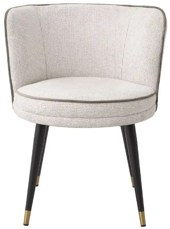 Casa Padrino Luxury Dining Chair White / Gray / Black / Brass 62 x 62 x H. 76 cm - Swivel Kitchen Chair - Swivel Chair - Vintage Retro Chair - Dining Room Furniture Billig