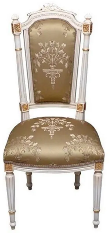 Casa Padrino baroque dining chair gold / cream / gold - Handmade antique style chair - Dining room furniture in baroque style Günstig