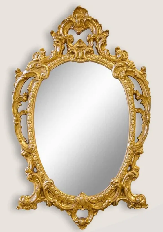 Casa Padrino luxury baroque mirror gold - Magnificent wall mirror in baroque style - Baroque living room mirror - Baroque wardrobe mirror - Baroque Furniture Top-Preis
