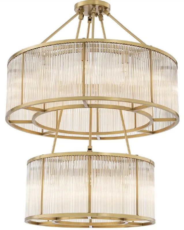 Casa Padrino luxury chandelier antique brass Ø 90 x H. 116 cm - Round Hotel & Restaurant Chandelier - Luxury Quality Saisonangebot