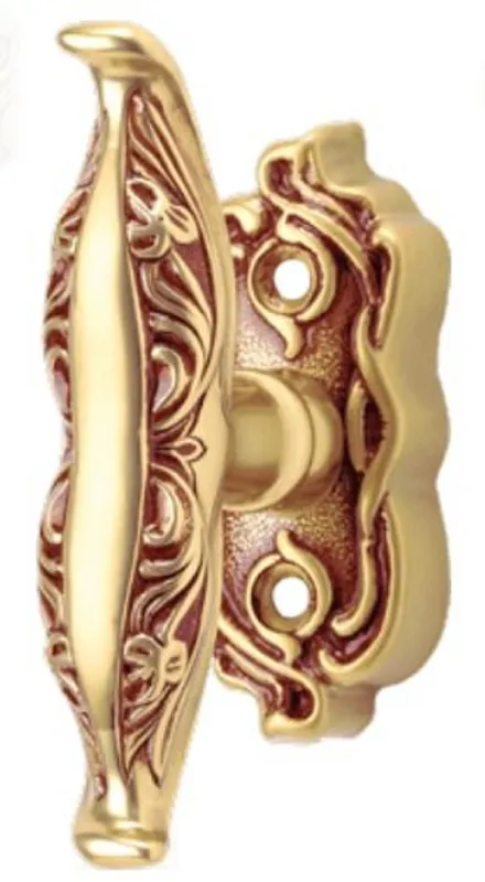 Casa Padrino Art Nouveau window handle set french gold 3.6 x 11 cm - Elegant brass window handles - Baroque & Art Nouveau Decorative Accessories Preis Gesenkt