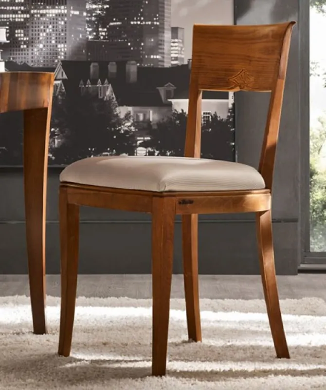 Casa Padrino Luxury Biedermeier Dining Chair Set Beige / Brown - Handmade Kitchen Chairs Set of 6 - Biedermeier Dining Room Furniture - Luxury Quality - Made in Italy Mega-Angebot