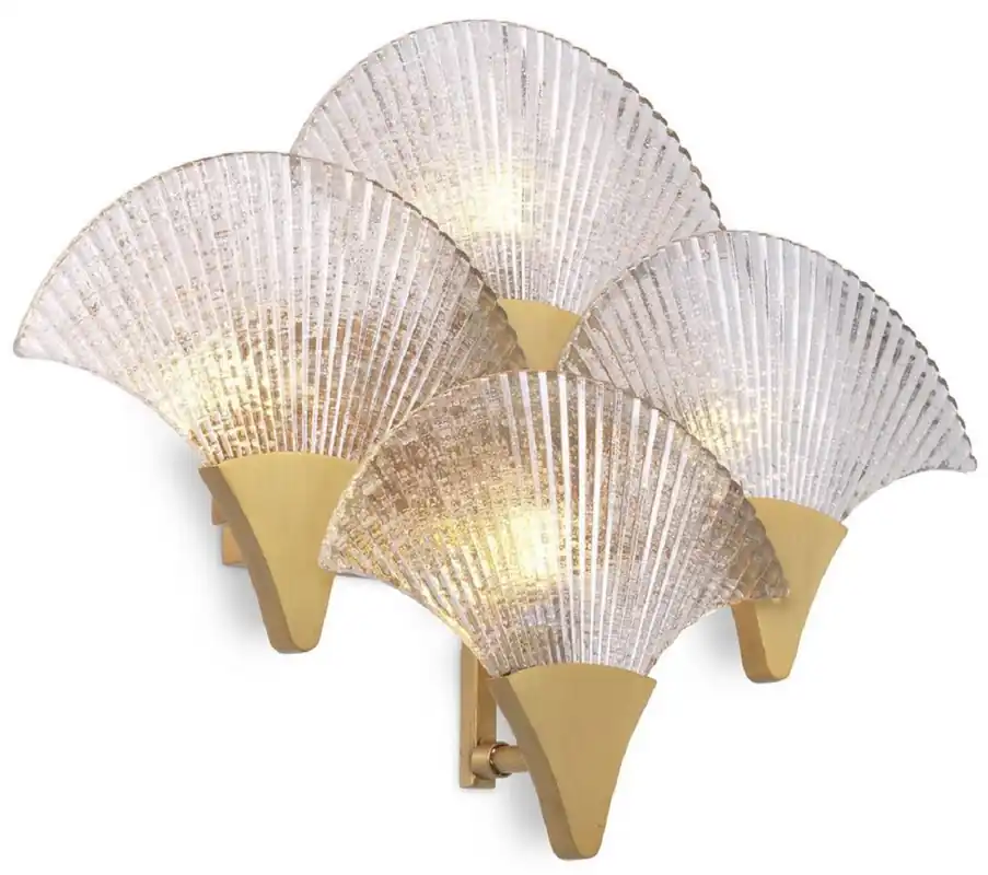 Sofort Bestellen Casa Padrino Luxury LED Wall Lamp Antique Brass / Gray 40 x 11 x H. 29.5 cm - Hotel & Restaurant Wall Lamp - Luxury Collection
