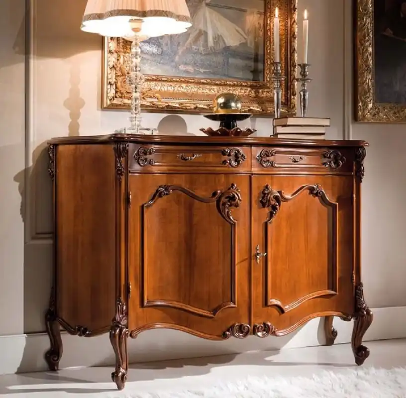 Casa Padrino luxury baroque sideboard brown - Magnificent solid wood cabinet with 2 doors and 2 drawers - Baroque Furniture - Luxury Quality - Made in Italy Rabatt