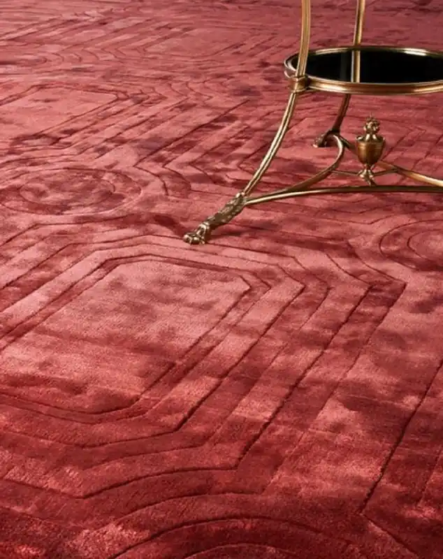 Solange Der Vorrat Reicht Casa Padrino luxury viscose carpet red 170 x 240 cm - Rectangular living room carpet - Luxury Quality