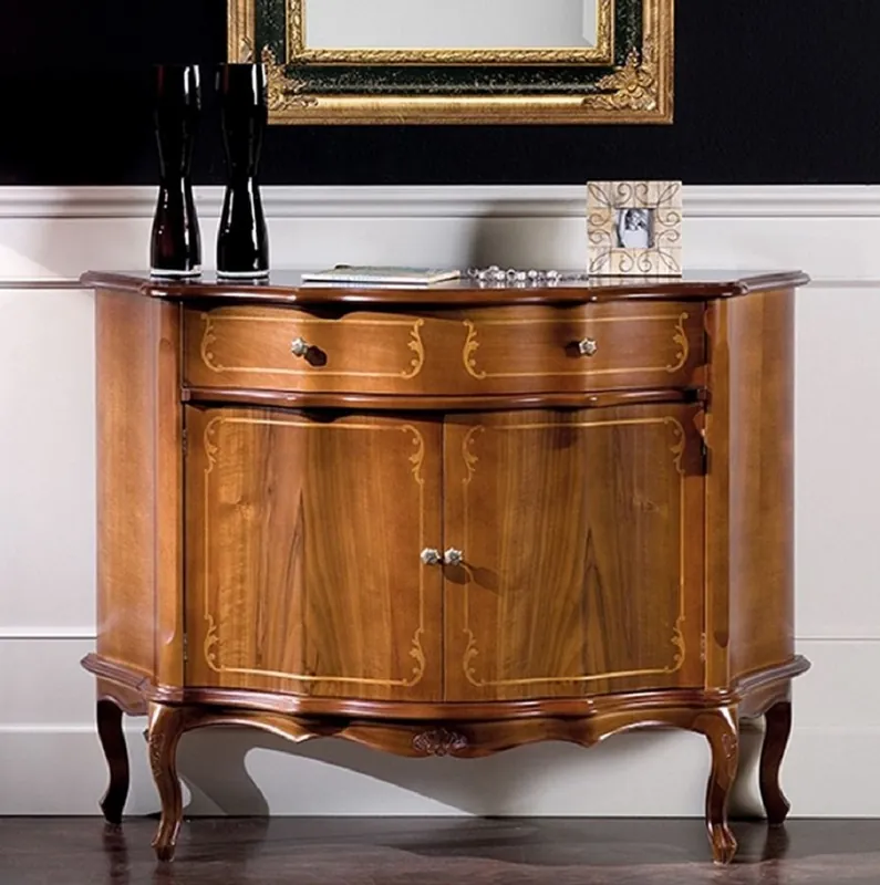 Bestpreis Casa Padrino luxury baroque sideboard brown - Magnificent solid wood cabinet with 2 doors and drawer - Baroque Living Room & Hotel Furniture - Luxury Quality - Made in Italy