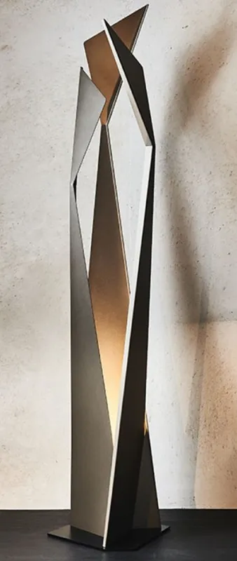Billig Casa Padrino Designer LED Floor Lamp Bronze / Black 47 x 40 x H. 204 cm - Modern Stainless Steel Floor Lamp - Living Room Lamp - Luxury Quality