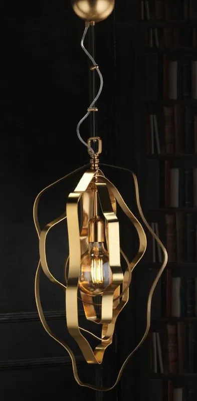 Casa Padrino luxury hanging lamp gold 34 x 34 x H. 68 cm - Height adjustable brass hanging lamp - Luxury Lights - Luxury Quality Jetzt Kaufen