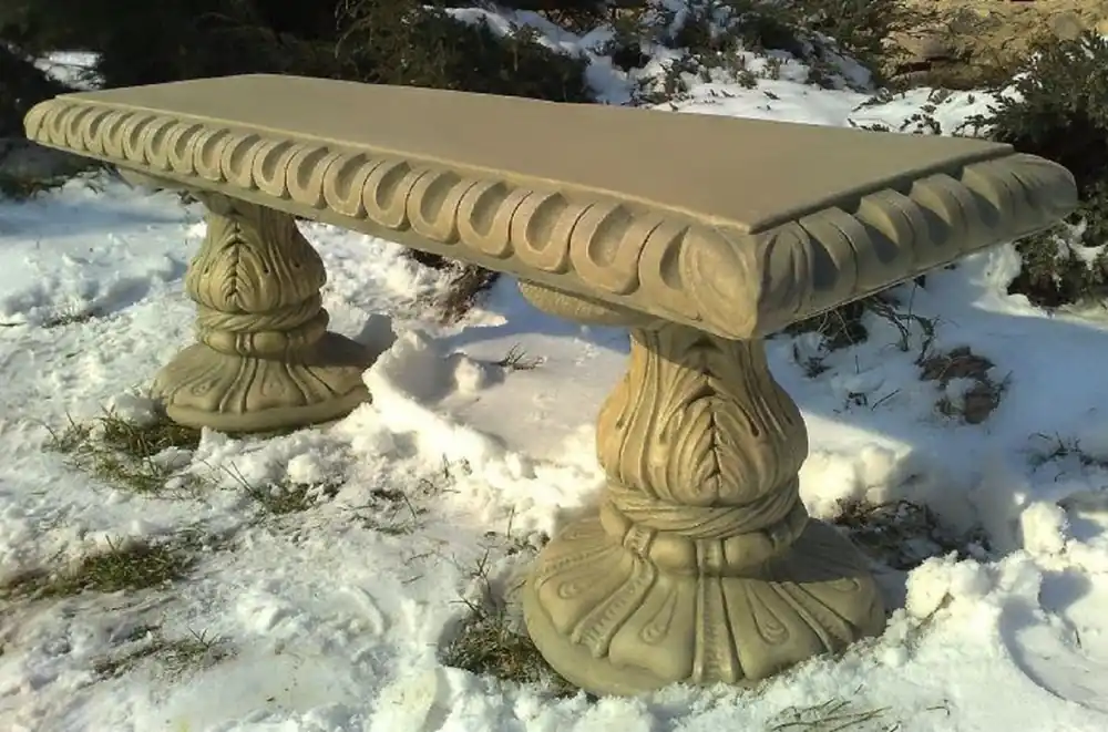 Preisreduziert Casa Padrino Art Nouveau Garden Bench Beige 140 x 38 x H. 48 cm - Garden & Terrace Bench with Beautiful Decorations - Art Nouveau Garden & Terrace Furniture