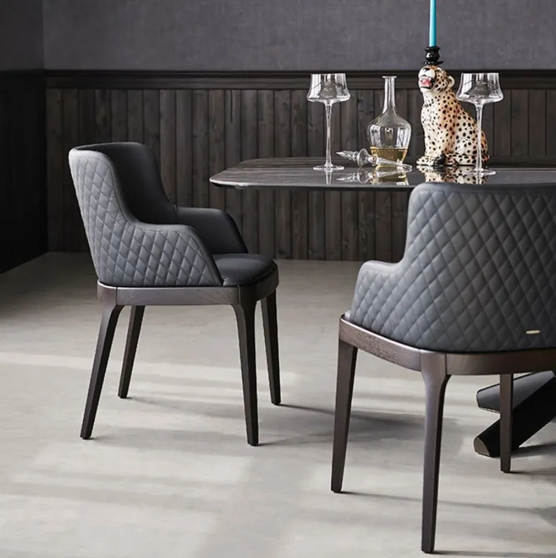 Schneller Versand Casa Padrino Luxury Dining Chair Set of 8 Blue / Brown - Luxury Dining & Restaurant Furniture - Luxury Quality - Made in Italy