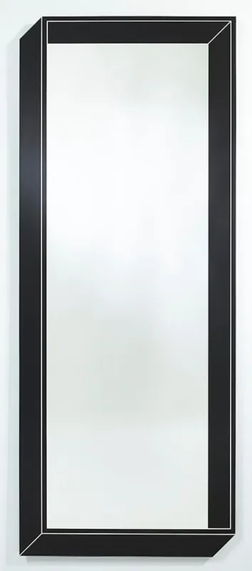 Rabatt Casa Padrino luxury wall mirror black 67 x 2.5 x H. 167 cm - Rectangular mirror with 3D optic mirror frame - Luxury Collection