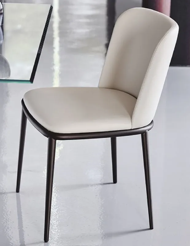 Casa Padrino luxury dining chair set of 8 cream / black - Luxury Dining & Restaurant Furniture - Luxury Quality - Made in Italy Top-Seller