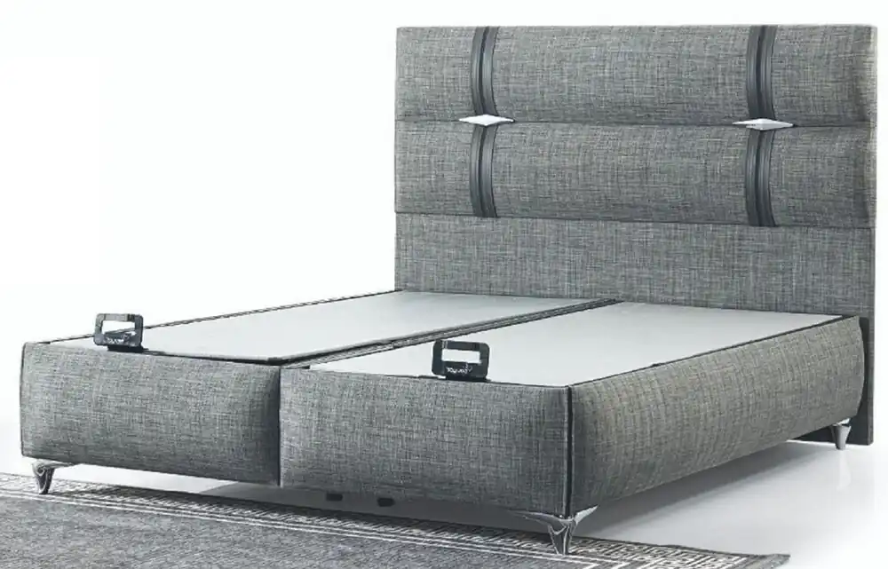 Casa Padrino luxury double bed gray - Modern solid wood bed - Modern Bedroom & Hotel Furniture - Luxury Collection Preisreduziert
