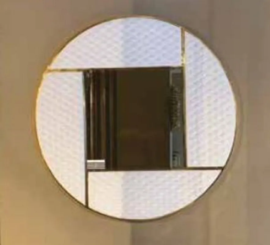 Heißes Angebot Casa Padrino luxury wall mirror white / gold 120 x 3 x H. 120 cm - Round living room mirror with metal frame - Bedroom mirror - Wardrobe mirror - Luxury Collection