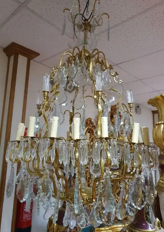 Casa Padrino luxury baroque crystal chandelier gold / white - Magnificent baroque style chandelier - Baroque crystal lights - Noble & Magnificent Günstig