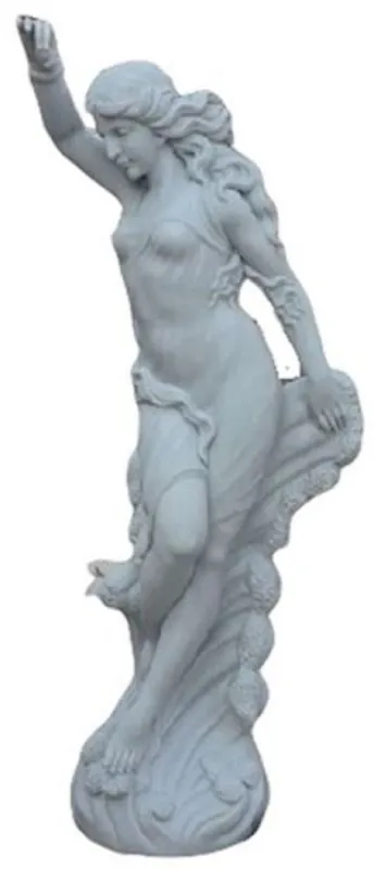 Schnäppchen Casa Padrino Luxury Art Nouveau Marble Sculpture Lady White - Garden Decoration Figure - Terrace Decoration Figure - Baroque & Art Nouveau Garden Decoration