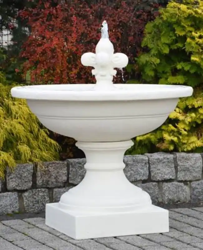 Neuheit Casa Padrino Art Nouveau fountain lily white Ø 102 x H. 110 cm - Magnificent garden fountain - Garden decoration fountain - Baroque & Art Nouveau Garden Decoration Accessories