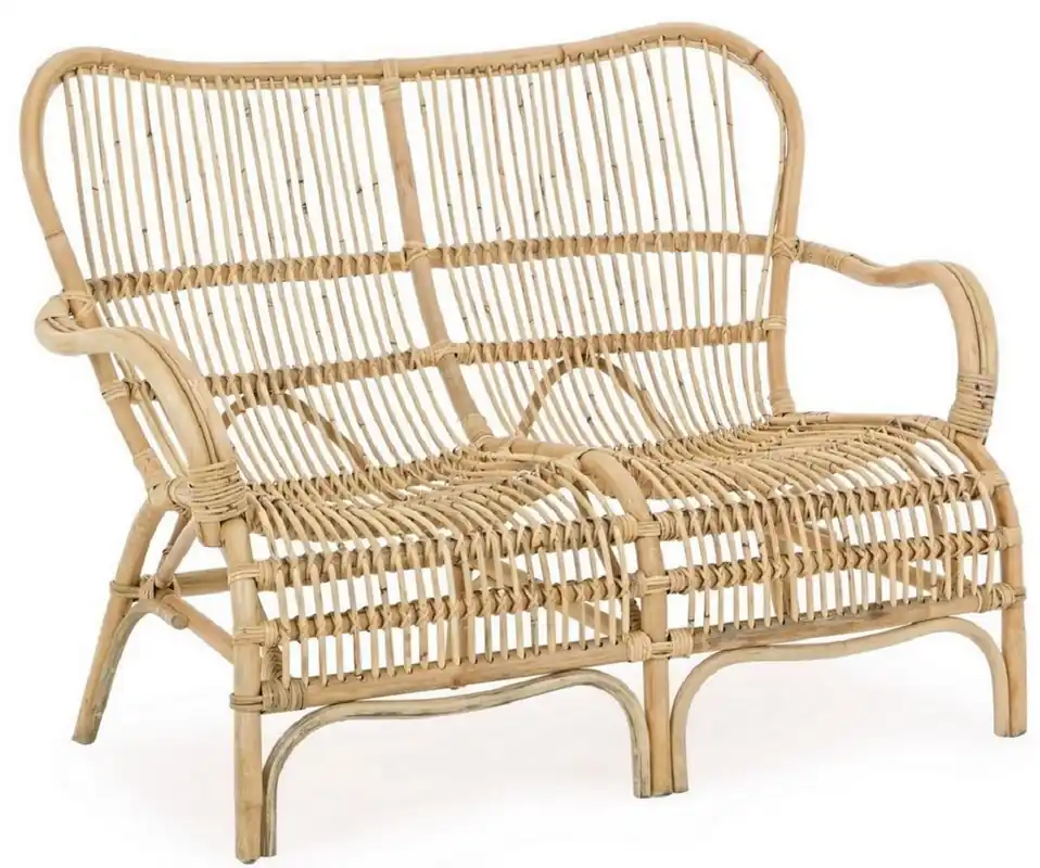 Must-Have Casa Padrino luxury garden sofa natural 119 x 83 x H. 87 cm - Weather Resistant Garden & Patio Sofa - Garden & Patio Furniture - Luxury Collection