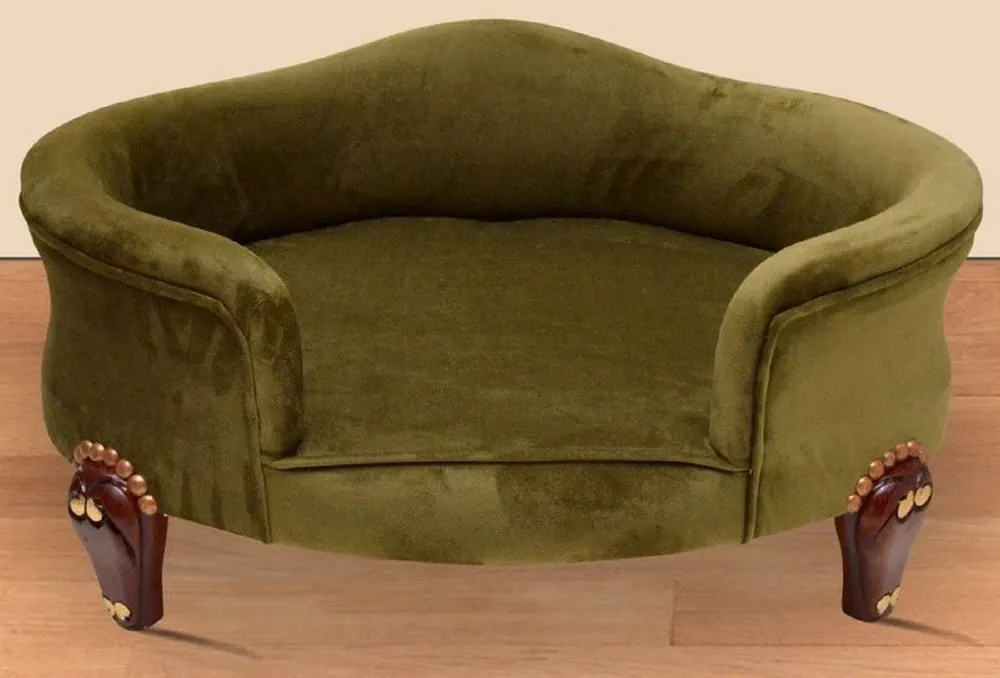 Casa Padrino baroque dog bed royal green / brown / gold - Baroque dog furniture - Baroque pet furniture - Pet furniture in baroque style furniture Heißes Angebot