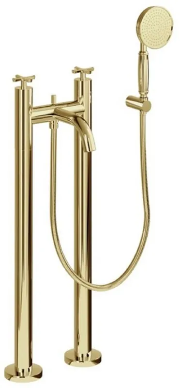 Casa Padrino luxury bathtub faucet gold - Freestanding brass bathtub faucet with hand shower - Luxury bathroom accessories Neuheit