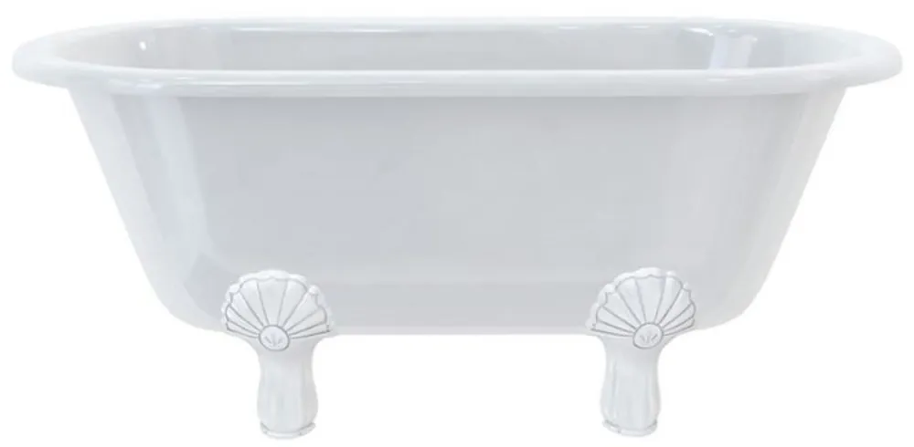 Kracherpreis Casa Padrino luxury Art Nouveau bathtub white / white 150 x 75 x H. 63.5 cm - Freestanding retro acrylic bathtub - Retro bathroom furniture