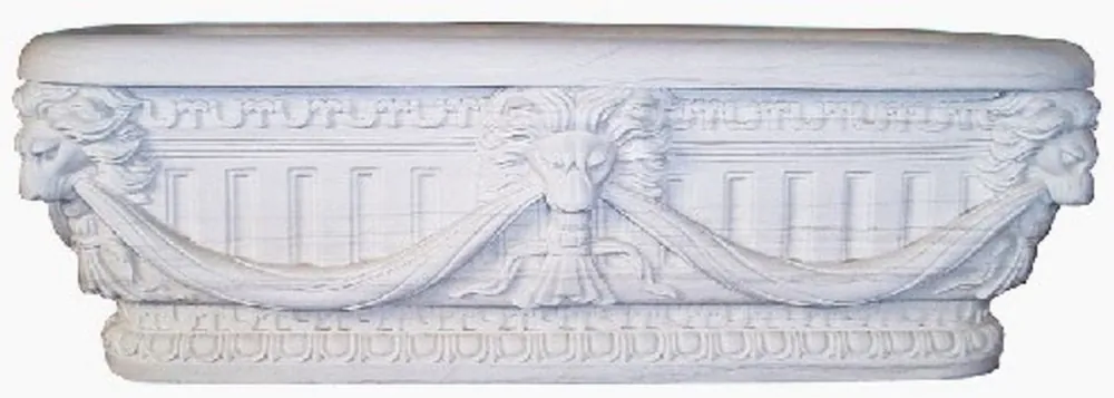 Casa Padrino Luxury Baroque Bathtub Lion Head White 180 cm - Freestanding Marble Bathtub - Baroque Bathroom Accessories - Noble & Magnificent Ausverkauf