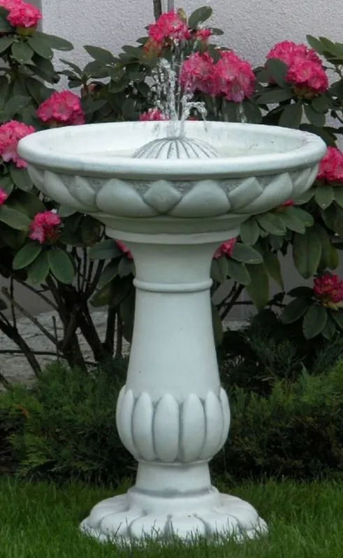 Finale Aktion Casa Padrino Art Nouveau fountain gray Ø 54 x H. 74 cm - Magnificent garden fountain - Round garden decoration fountain - Baroque & Art Nouveau Garden Decoration Accessories