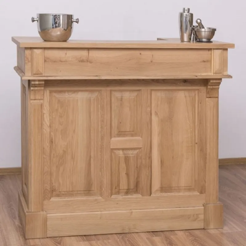 Casa Padrino country style bar counter natural 120 x 51 x H. 107 cm - Solid wood bar table - Solid wood bar furniture in country style Heißes Angebot