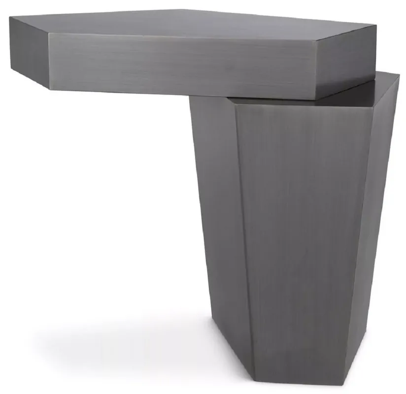 Sichere Zahlung Casa Padrino designer coffee table gray 72 x 50 x H. 60 cm - Living room table with brushed finish - Living room furniture - Luxury Quality