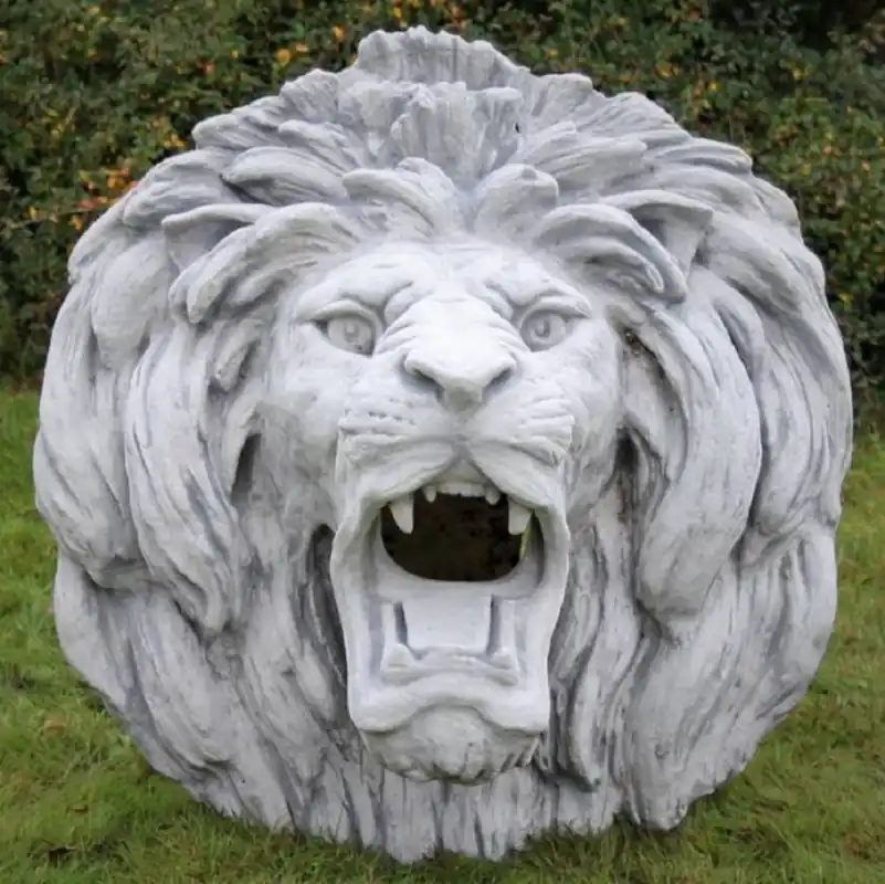 Casa Padrino baroque gargoyle wall relief lion 80 x 80 x H. 80 cm - Large lion head stone gargoyle wall decoration relief - Baroque & Art Nouveau Garden Decoration Accessories Mega-Angebot