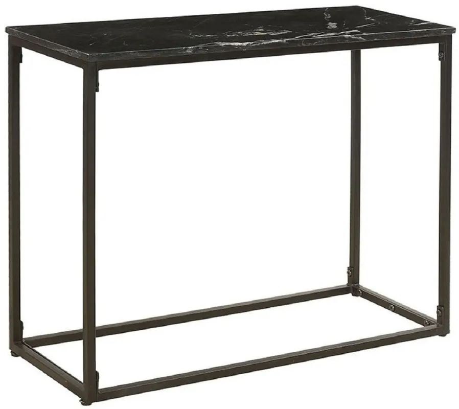 Top-Angebot Casa Padrino luxury console black 100 x 35 x H. 75 cm - Metal console table with marble top - Living room furniture - Luxury furniture