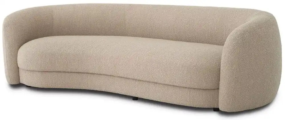 Neue Kollektion Casa Padrino luxury sofa sand / black 232 x 95 x H. 70 cm - Curved living room sofa - Living room furniture - Luxury furniture - Living room furnishings - Luxury furnishings - Luxury quality