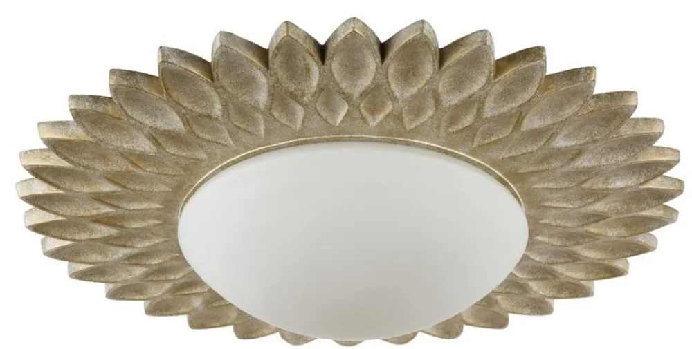 Casa Padrino designer ceiling lamp cream gold / white Ø 56 x H. 10.3 cm - Modern Ceiling Light Wochenendangebot