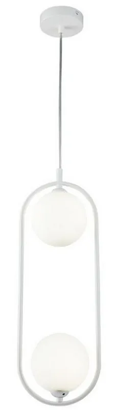Casa Padrino luxury hanging lamp white / white 17 x 12 x H. 48 cm - Modern Pendant Lamp Geprüft