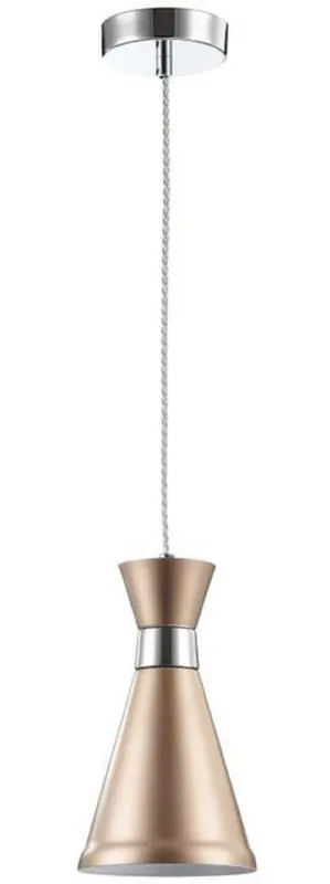 Sonderaktion Casa Padrino Hanging Lamp Champagne / Silver Ø 13.5 cm - Height Adjustable Lamp