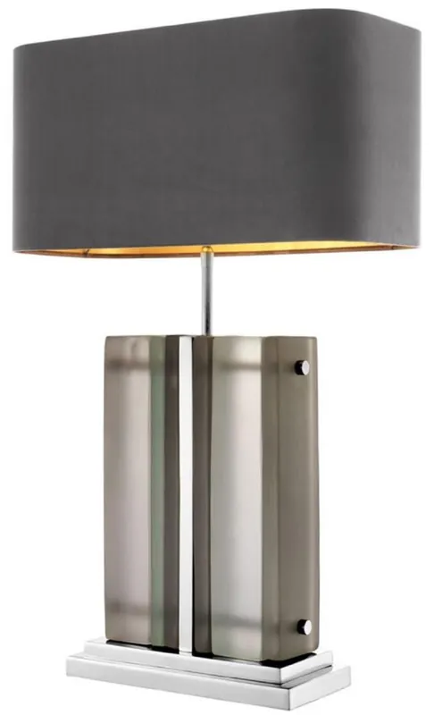 Top-Seller Casa Padrino Luxury Table Lamp Silver / Gray 45 x 22 x H. 73 cm - Hotel & Restaurant Table Light